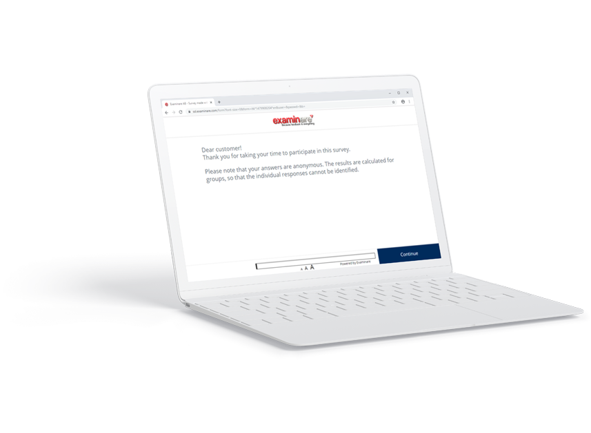 Survey recipient management in Examinare
